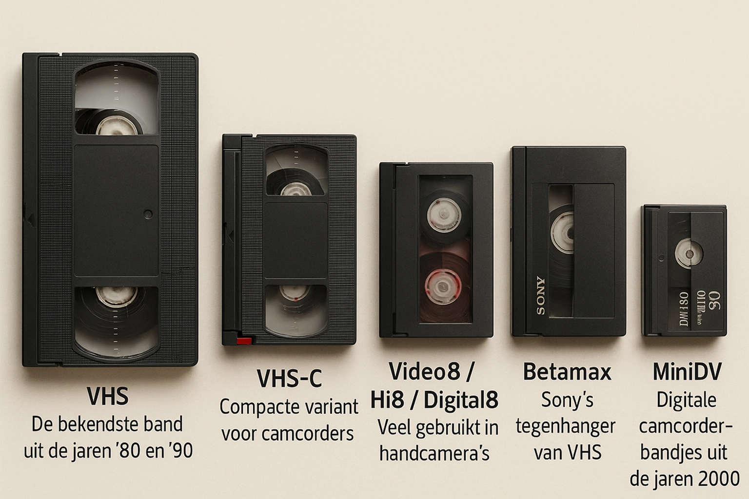 Soorten videotapes