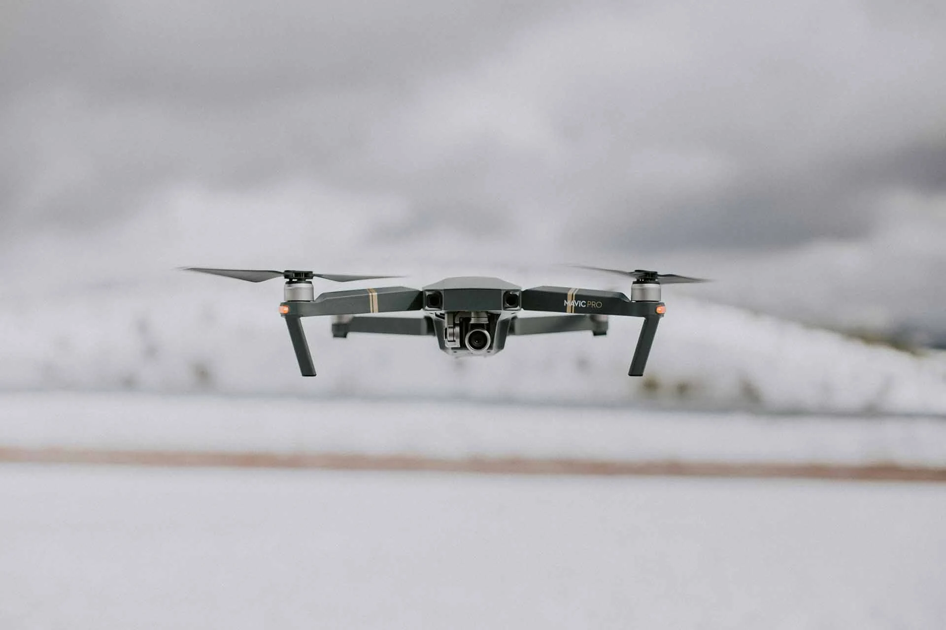 DJI Drone in de winter in Nederland