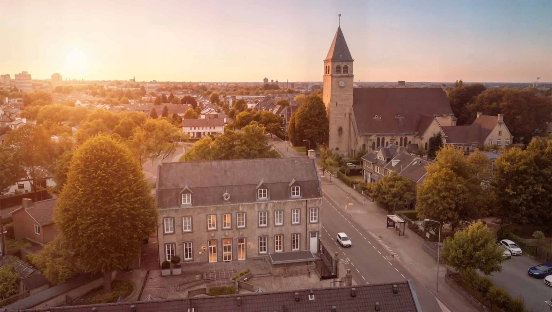 Zonsondergang Maastricht gegenereerd met Nano Banana