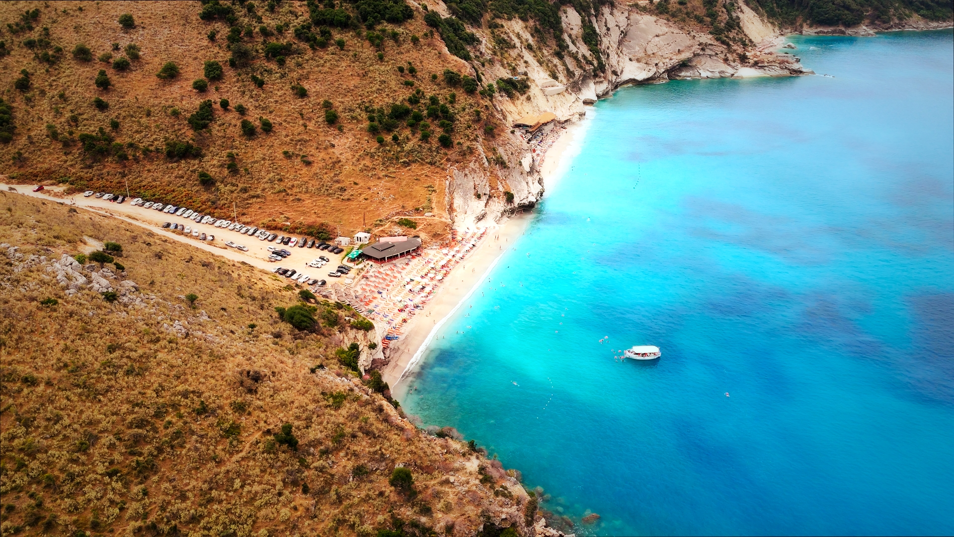 After: hetzelfde drone shot met LUT toegepast